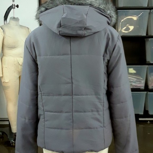 Brand New ELLE brand Grey Parka zip up Jacket - Picture 2 of 9